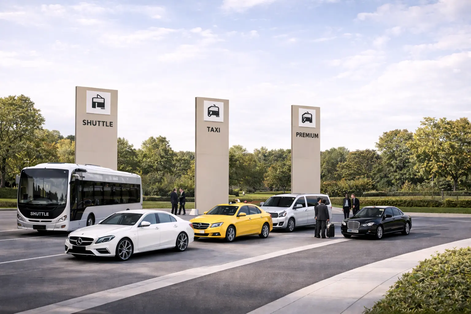 Service areas for airport transfers across Berkshire and Oxfordshire