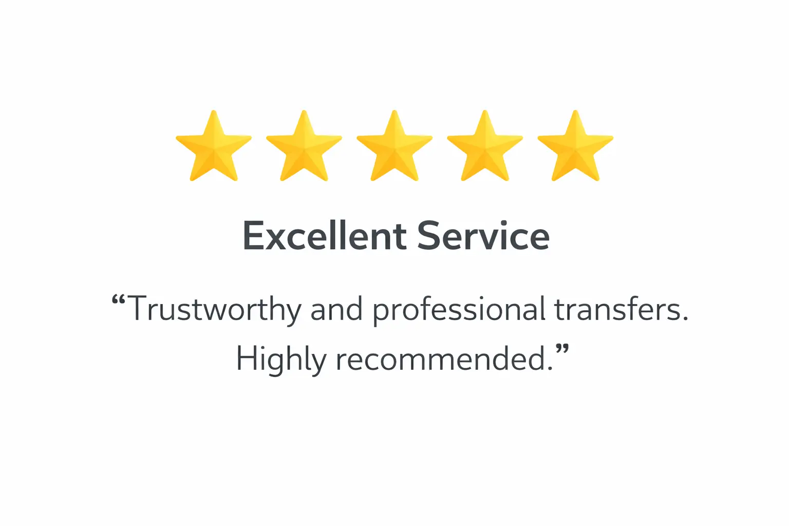 Professional airport transfer service and driver