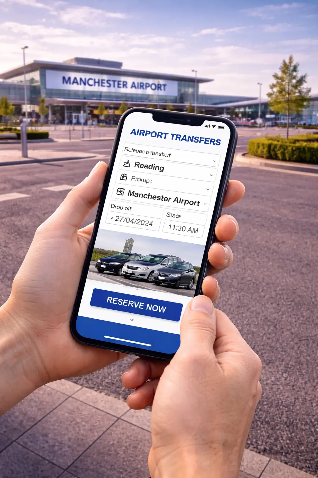 Book Taxi From Reading To Manchester Airport Online