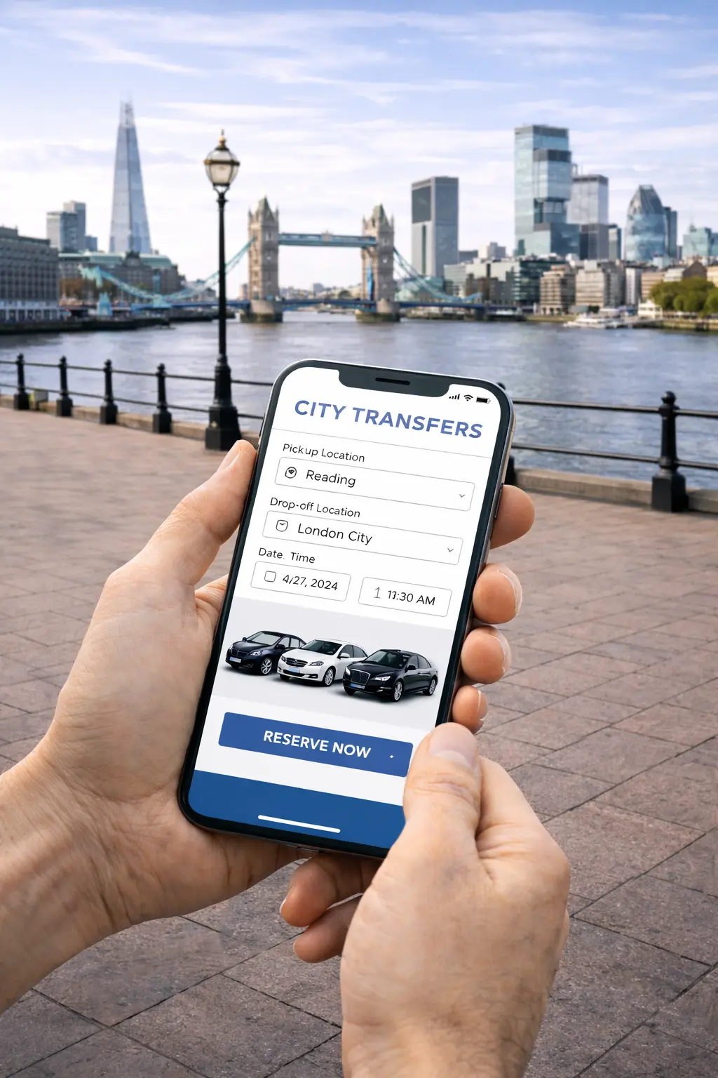 Book private city travel from Reading to London
