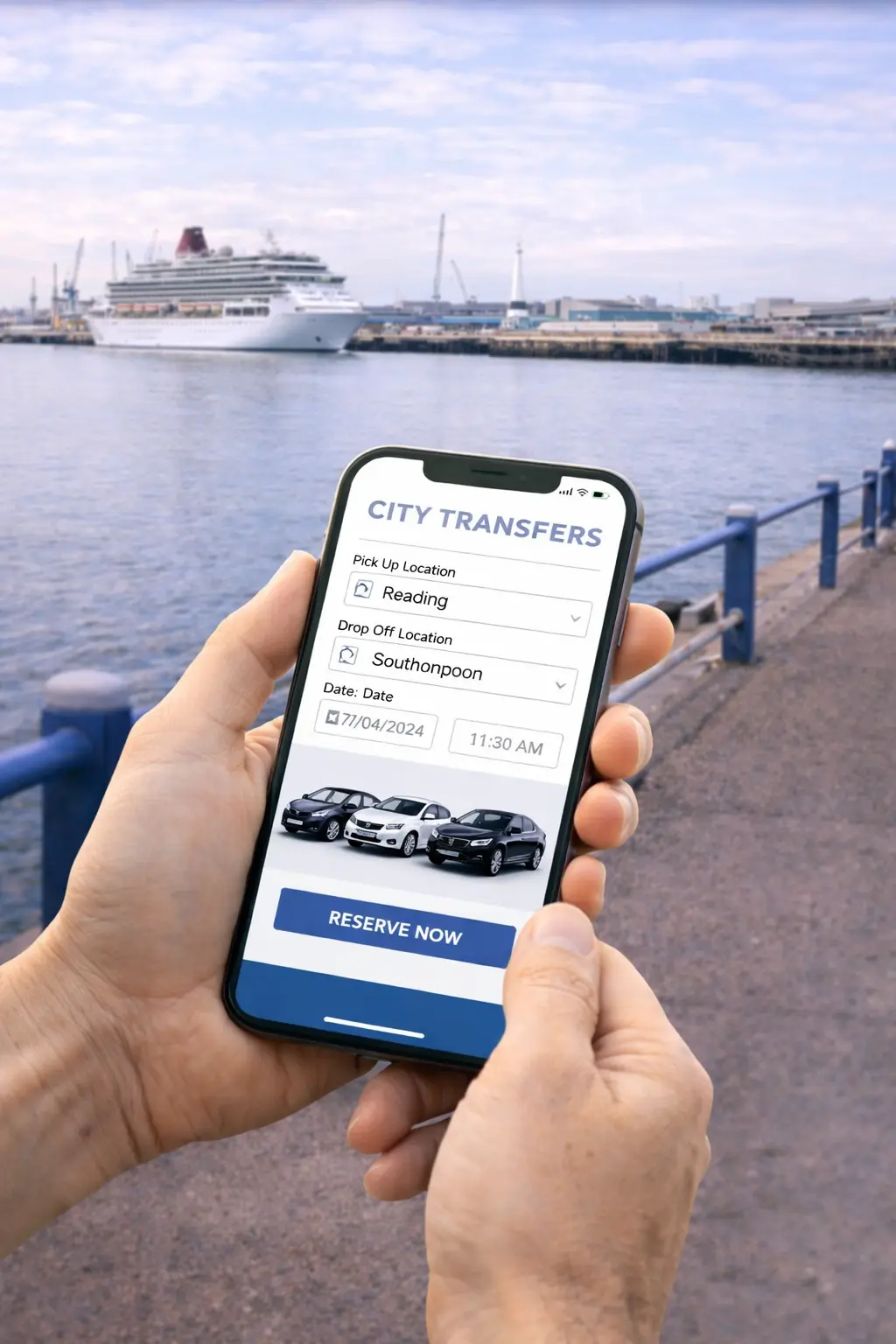 Book private travel from Reading to Southampton online