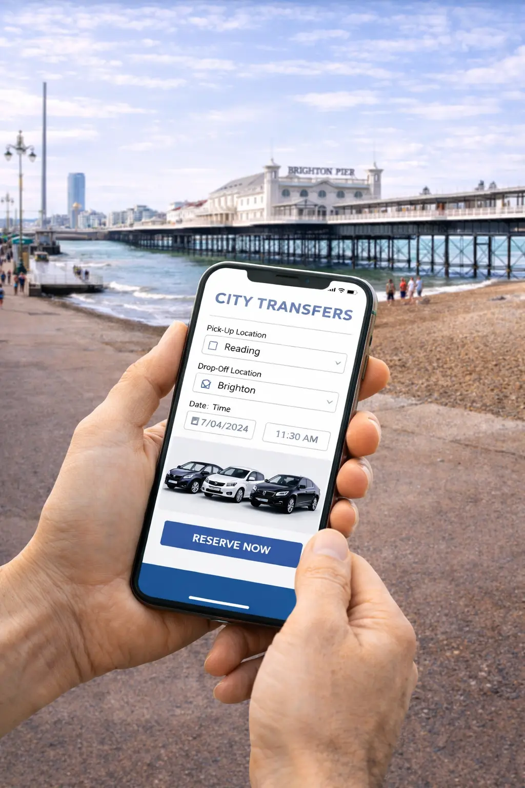 Book private travel from Reading to Brighton