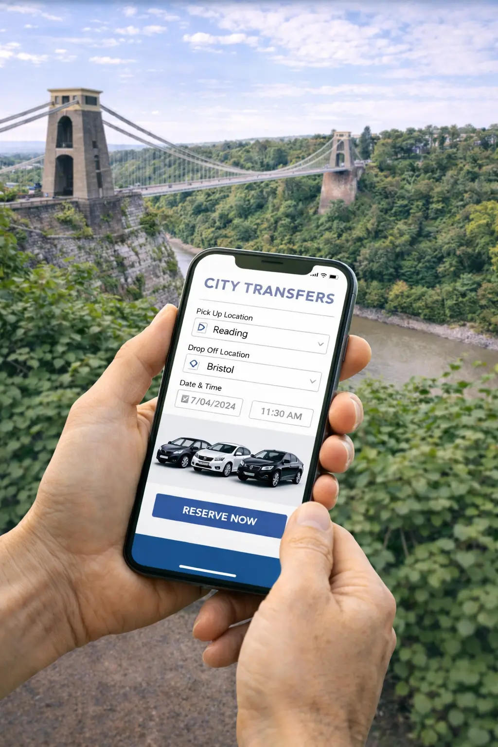 Private executive travel from Reading to Bristol