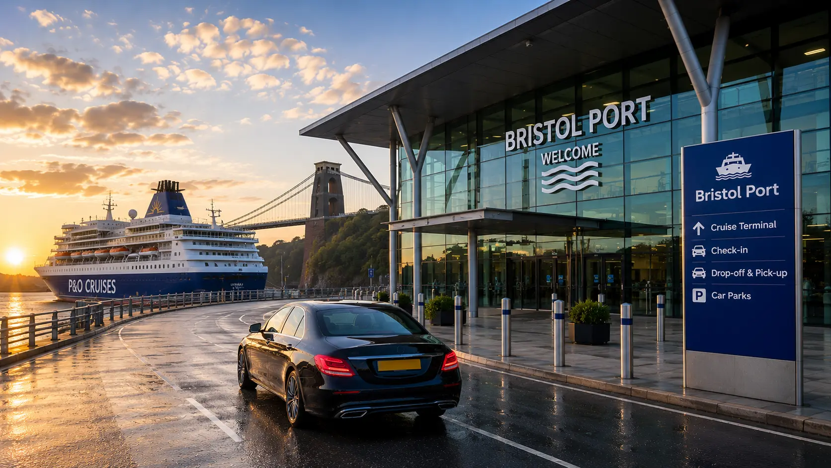 Private transfer from Reading to Bristol Cruise Port