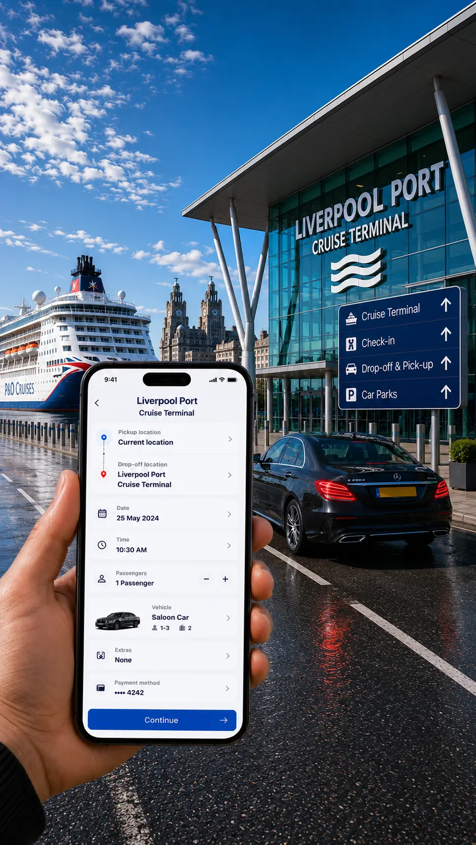 Online quote for a Liverpool port transfer